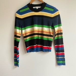 Veronica beard striped long sleeve knit top xs